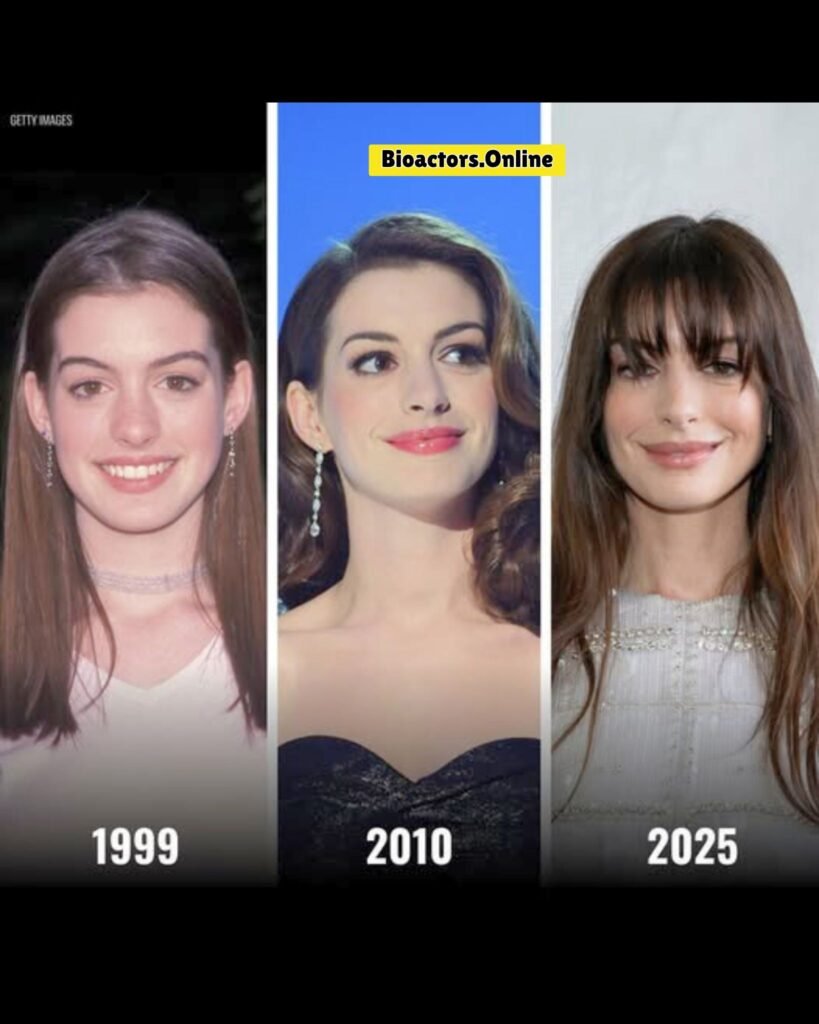 ANNE HATHAWAY THEN VS NOW