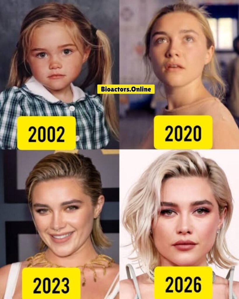 FLORENCE PUGH THEN VS NOW